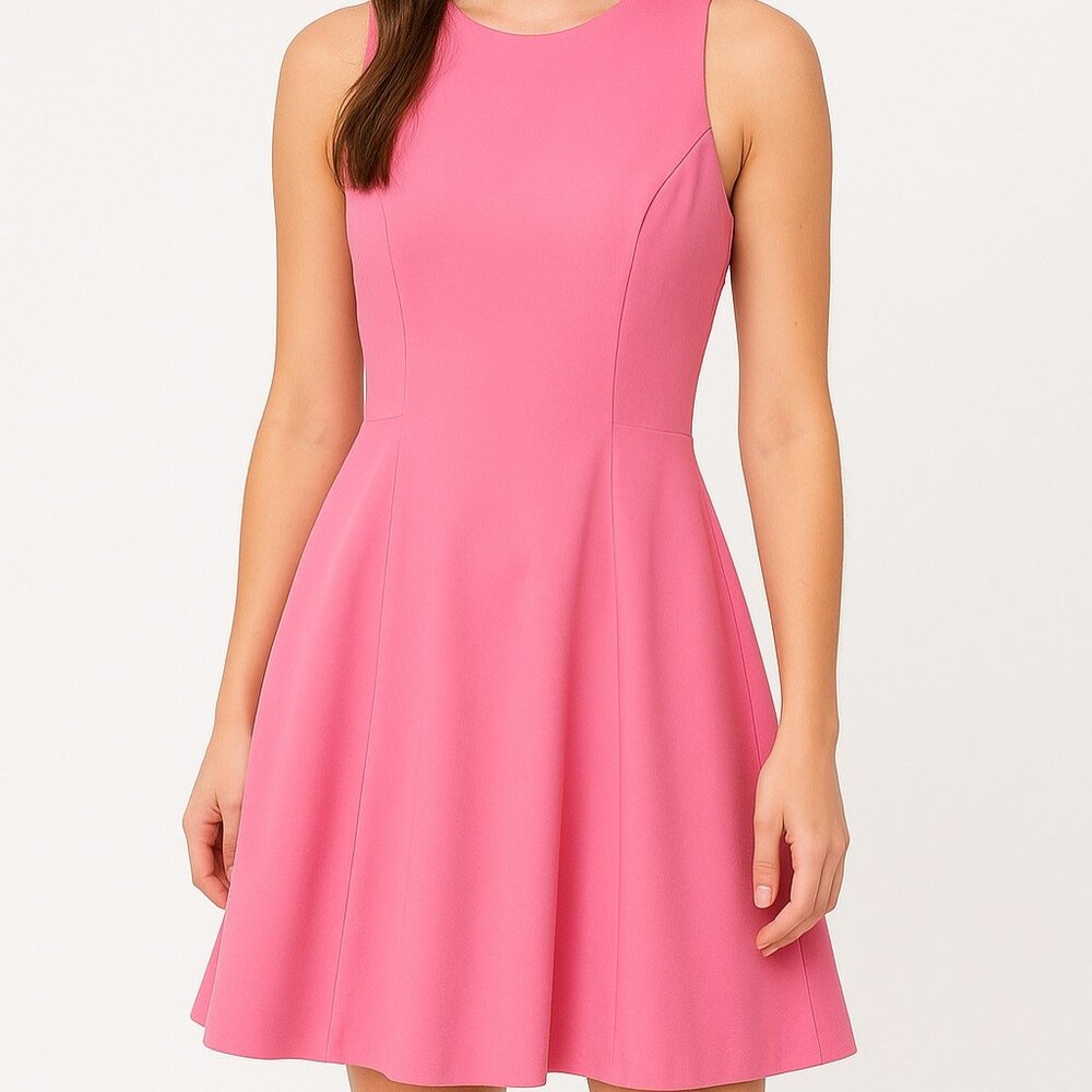 White House Black Market | Midi Skater Dress | Bubblegum Pink | Size 12